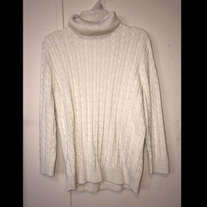 Cream Turtleneck Sweater